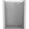 Mexen Lunar L porte de douche battante droite 130 cm, transparent, chrome - 834L-130-000-01-00-P