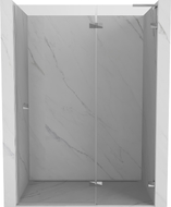 Mexen Lunar L desna zakretna tuš vrata 140 cm, prozirna, krom - 834L-140-000-01-00-P