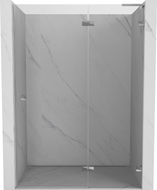 Mexen Lunar L dušiuks lükanduksele paremale 140 cm, läbipaistev, kroom - 834L-140-000-01-00-P