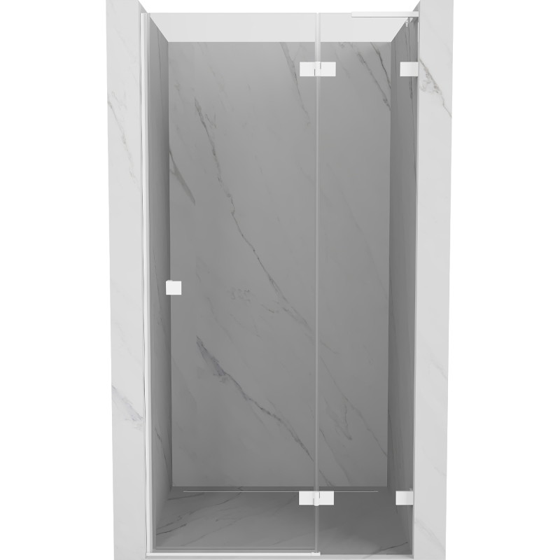 Mexen Lunar L dušiuksed pööratavad paremad 80 cm, läbipaistev, valge - 834L-080-000-20-00-P