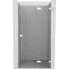 Mexen Lunar L porte de douche battante droite 85 cm, transparent, blanc - 834L-085-000-20-00-P