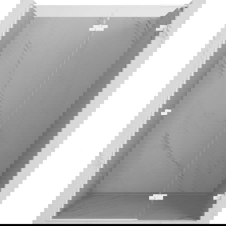 Mexen Lunar L portiera per doccia a battente destra 140 cm, trasparente, bianco - 834L-140-000-20-00-P