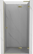 Mexen Lunar L desna krilna vrata za tuš kabinu 70 cm, prozirna, zlatna - 834L-070-000-50-00-P
