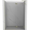 Mexen Lunar L drzwi prysznicowe uchylne prawe 130 cm, transparent, złote - 834L-130-000-50-00-P