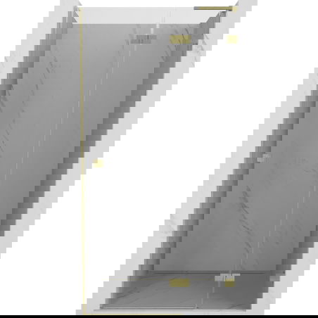 Mexen Lunar L draaideur douchedeur rechts 115 cm, transparant, geborsteld goud - 834L-115-000-55-00-P