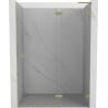 Mexen Lunar L drzwi prysznicowe uchylne prawe 130 cm, transparent, złote szczotkowane - 834L-130-000-55-00-P