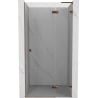 Mexen Lunar L drzwi prysznicowe uchylne prawe 80 cm, transparent, różowe złoto - 834L-080-000-60-00-P