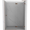Mexen Lunar L dušiuksed avanevad paremale 135 cm, läbipaistev, roosa kuld - 834L-135-000-60-00-P