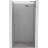 Mexen Lunar L drzwi prysznicowe uchylne prawe 125 cm, transparent, miedź szczotkowana - 834L-125-000-65-00-P