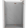 Mexen Lunar L duššiuksed hingedega parempoolsed 130 cm, läbipaistev, harjatud vask - 834L-130-000-65-00-P