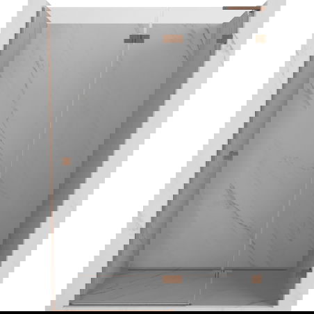 Mexen Lunar L Duschdrehtür rechts 140 cm, transparent, gebürstetes Kupfer - 834L-140-000-65-00-P