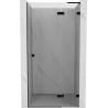 Mexen Lunar L right hinged shower door 70 cm, transparent, black - 834L-070-000-70-00-P