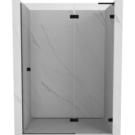 Mexen Lunar L right-hand hinged shower door 130 cm, transparent, black - 834L-130-000-70-00-P