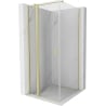 Mexen Mist T pivot shower cabin 75 x 75 cm, transparent, brushed gold - 8A4T-075-075-55-00