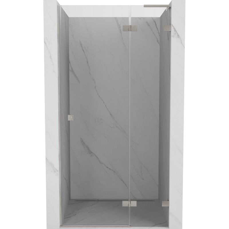 Mexen Lunar L drzwi prysznicowe uchylne prawe 70 cm, transparent, nikiel szczotkowany - 834L-070-000-97-00-P