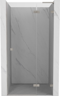 Mexen Lunar L desna zakretna tuš vrata 80 cm, prozirna, brušeni nikal - 834L-080-000-97-00-P