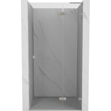 Mexen Lunar L drzwi prysznicowe uchylne prawe 85 cm, transparent, nikiel szczotkowany - 834L-085-000-97-00-P
