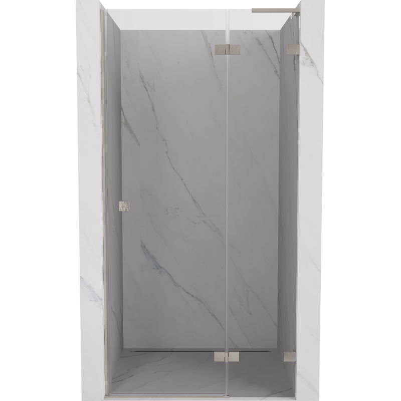 Mexen Lunar L Duschflügeltür rechts 115 cm, transparent, gebürsteter Nickel - 834L-115-000-97-00-P