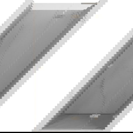 Mexen Lunar L desna nagibna pršna vrata 120 cm, prozorna, brušeni nikelj - 834L-120-000-97-00-P