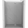 Mexen Lunar L drzwi prysznicowe uchylne prawe 135 cm, transparent, nikiel szczotkowany - 834L-135-000-97-00-P