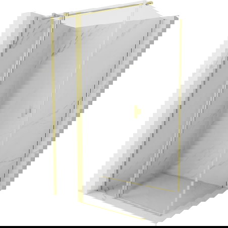 Mexen Mist T Schiebenduschkabine 115 x 75 cm, transparent, gebot Gold - 8A4T-115-075-55-00