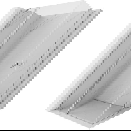Mexen Mist Duo Duschkabine schwenkbar 110 x 70 cm, transparent, Chrom - 8A4-110-070-01-00