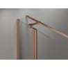 Mexen Mist T hinged shower cabin 100 x 75 cm, transparent, brushed copper - 8A4T-100-075-65-00