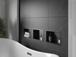 Mexen X-Wall-R niche shelf with flange 30 x 20 cm, black - 1970302010