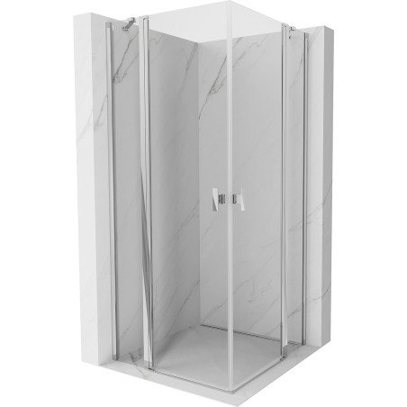 Mexen Mist Duo preklopna tuš kabina 110 x 110 cm, prozirna, krom - 8A4-110-110-01-00