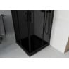 Mexen Rio cabine de douche carrée 80 x 80 cm, graphite, noire + receveur plat, noir - 860-080-080-70-40-4070B