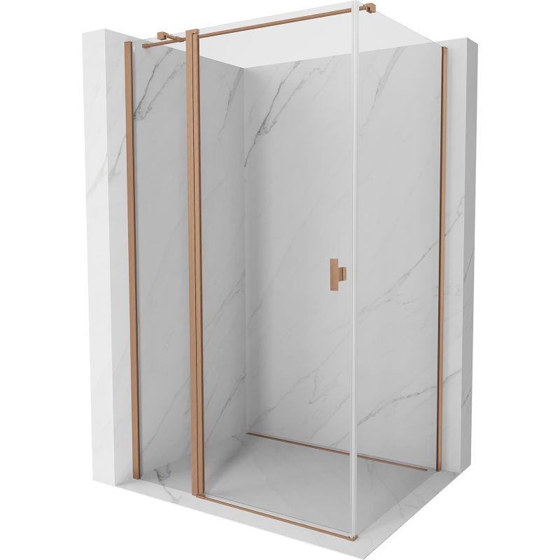 Mexen Mist T Duschkabine mit Drehtür 115 x 95 cm, transparent, gebürstetes Kupfer - 8A4T-115-095-65-00