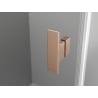 Cabine de douche pivotante Mexen Mist T 90 x 100 cm, transparent, cuivre brossé - 8A4T-090-100-65-00