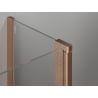 Mexen Mist T 115 x 100 cm swing shower enclosure, transparent, brushed copper - 8A4T-115-100-65-00