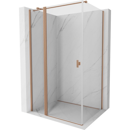 Mexen Mist T Nihajna pršni kabinet 85 x 110 cm, prozoren, brušeni baker - 8A4T-085-110-65-00