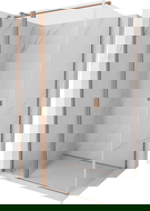 Mexen Mist T nagibna tuš kabina 70 x 120 cm, prozorna, brušeni baker - 8A4T-070-120-65-00