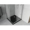 Mexen Rio cabine de douche carrée 70 x 70 cm, givrée, chrome + receveur Flat, noir - 860-070-070-01-30-4070