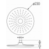 Mexen D-67 regendouche 22 cm, wit/chroom - 79767-00