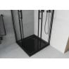 Mexen Rio kvadratna tuš kabina 70 x 70 cm, prozorna, črna + Flat tuš kad, črna - 860-070-070-70-00-4070B