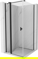 Mexen Mist T cabine de duche de abrir 90 x 90 cm, transparente, preta - 8A4T-090-090-70-00