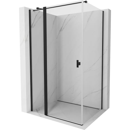 Mexen Mist T hinged shower cabin 75 x 95 cm, transparent, black - 8A4T-075-095-70-00