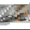 Mexen Rio vierkante douchecabine 70 x 70 cm, transparant, goud + Flat douchebak, zwart- 860-070-070-50-00-4070G