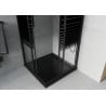 Mexen Rio square shower cabin 70 x 70 cm, black stripes, black + Flat tray, black - 860-070-070-70-20-4070B