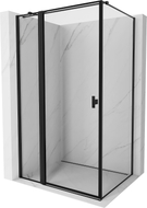 Mexen Mist T dušinurk vasak, sissepoole avanev uks 85 x 90 cm, must raam, must - 8A4T-085-090-70-70-L