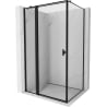 Mexen Mist T Duschkabine Schwingtür links 95 x 90 cm, schwarzer Rahmen, schwarz - 8A4T-095-090-70-70-L