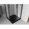 Mexen Rio cabine de douche carrée 70 x 70 cm, dépoli, noir + receveur Flat, noir - 860-070-070-70-30-4070B