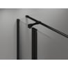 Mexen Mist T Duschkabine schwenkbar links 115 x 95 cm, schwarzer Rahmen, schwarz - 8A4T-115-095-70-70-L