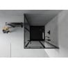 Mexen Rio square shower enclosure 70 x 70 cm, graphite, black + Flat tray, black - 860-070-070-70-40-4070B