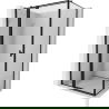 Mexen Mist T Duschkabine schwenkbar links 100 x 120 cm, schwarzer Rahmen, schwarz - 8A4T-100-120-70-70-L