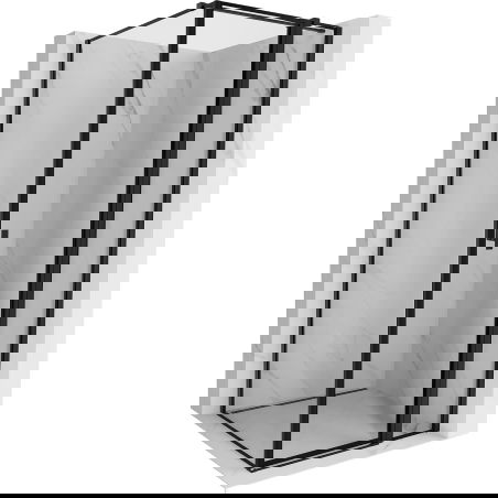 Mexen Mist T cabina doccia a battente destra 70 x 70 cm, cornice nera, nera - 8A4T-070-070-70-70-P