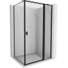 Mexen Mist T Duschkabine schwenkbar rechts 75 x 90 cm, schwarzer Rahmen, schwarz - 8A4T-075-090-70-70-P